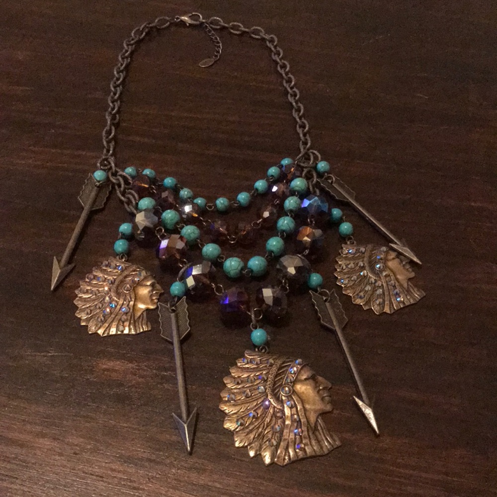 Pink Panache Indian Head Necklace